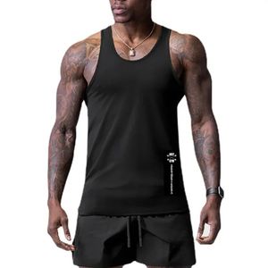 Músculo masculino Undershirt Fitness Tanque de malha de tampa seca rápida colete de treino Slim Fit Brand ginástica sem mangas, sem mangas 240523
