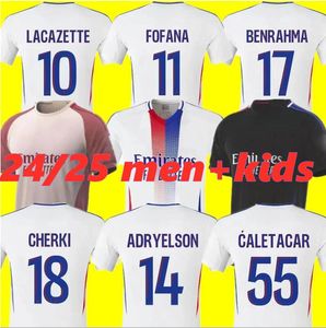 24 25 MAILLOT LYON JERSEYS 2024 2025 Olympique Lyonnais OL Digital 3rd Quarta camisas Traore Bruno Dembele Memphis Castello Men Football Shirt Kits Kits Kits Kits