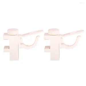 Shower Curtains 2pcs Easy Install Household Crossbar Accessories Wall Hooks Curtain Rods Fixing Bracket Hanger Clip Home Storage ABS