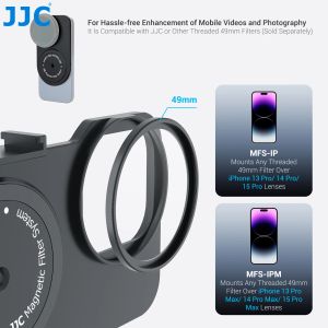 JJC Magnetic Lens Filter Kit för iPhone 15 14 13 Pro/Pro Max Magsafe Telefonfodral Filter Soft Lens Hood Anti Glass Reflektion