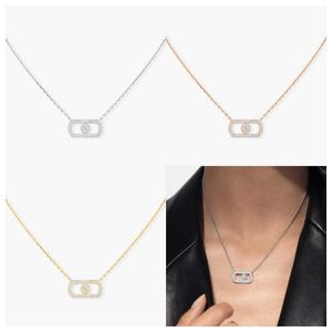 Pendant Necklaces Classic So Necklaces Set with Zircon S925 Sterling Silver Messica Necklace Original Luxury Jewelry Party Gift Q240525