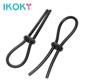 IKOKY 1 Pair Penis Enlargerment Adjustable Cock Rings Male Penis Extender Sex Toys for Men Sex Shop Time Delay Ejaculation q1707182955314