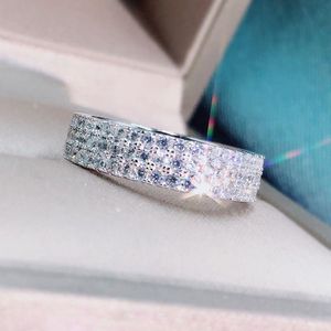 Eternity Lab Diamond Ring Ring White Gold Crings для женщин для женских свадебных обещаний