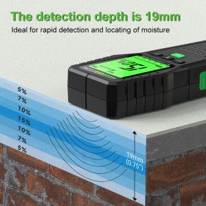 Rd MT28 Индуктивный измеритель влажности древесины цифровой электрический тестост измерение инструмент ЖК -дисплей Эктромагнитный волновый гигрометр Дримбер