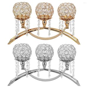 Candle Holders Crystal Holder 3 Arm Candelabras Anniversary Centerpiece Candlestick