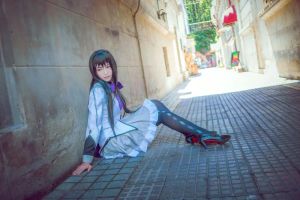 Puella Magi Madoka Magica Akemi Homura Cosplay Original Stocking Prom Kostüm Homura Akemi Cosplay Socken