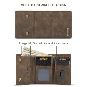 DG.Ming Portable Card Holder Wallet Trifold Magnet Buckle Card Bag Vintage Leather Stylish Multi Cards slot mini plånbok