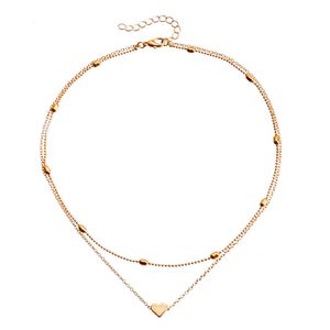 Heart Minimalist Peach Multi layered Necklace for Women s Personalized Creative Accessories Pendant with Collar Chain Peronalized Acceorie