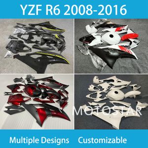 Nowy ABS Fairing Fairings Zestaw YZF R6 08 09 10 11 12 14 15 16 Części motocyklowe Pełny zestaw owiewki dla Yamaha YZFR6 2008-2016 Grey