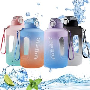 2.3/3.8L Sports Water Bottle de grande capacidade de ginástica portátil Copo ao ar livre Fitness Fitness Cup de viagens de água garrafa 240509