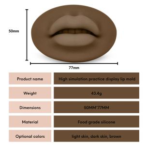 5D Soft Light Skin Blushing Mold Permanent Make Up Tattoo Microblading full realistic 3D Lip Practice Silicone Lips