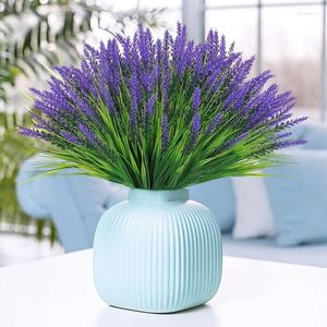 Fiori decorativi simulazione artificiale Lavender piante in vaso in vaso verde casa da pranzo tavolo da pranzo finto pografia per esterni