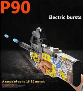 Waffenspielzeug P90 Electric Graffiti Version Spielzeugpistole vor Ort CS Angriffsscharfschütze Simulation Outdoor Softwasserkugel Pistole Spielzeug T240524