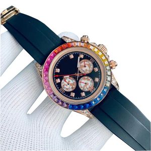 Relojes Herren Diamond Watch Regenbogen Dayton Designer Uhren hohe Qualität für Männer mechanischer Montre de Luxe 40 mm Klappschnalle wasserdicht für schwarze Freitagsgeschenke