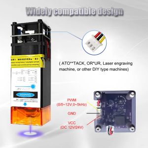 NUOF 40W LASER MODULE 450NM TTL/ШИМ Лазерная головка Технология Гравировка металлическое дерево акрил для лазерной гравировки с ЧПУ