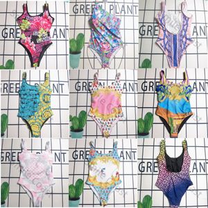 Einteiliger Frauen-Badeanzug Luxus Frauen zweiteiler Bikini Geometrisch gedrucktem Druckmonogramm Badeanzug Strand Badeanzug Stativ Badeanzug