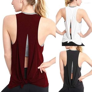 Yoga Outfits 2024 Women's Cross Back Shirt Sleeveless Racerback Workout Active Tank Top Gym Sports Vest Fitness