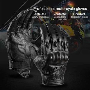 Rękawiczki sportowe rękawiczki motocyklowe skórzane rękawiczki pełne palec na motocykl rowerowy ATV Camping Wspinacz