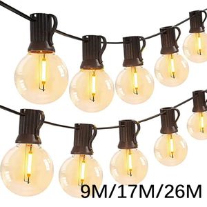 String a stringi all'aperto 110V/220V LED G40 Feston Fairy Courtyard Garden Light Wedding Street Garden Party Decorative Light240521