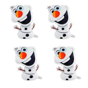 2pcs/set Festa de tema congelado Christmas Snowman Foil Balleons Decorações de Natal para casa Xmas Globos Navidad Ano Novo 2024