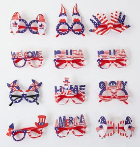 Amerikanische Flaggenbrillen USA IC Party Sonnenbrille Feiertagspflicht für Partys Requisiten viele Styles5409134
