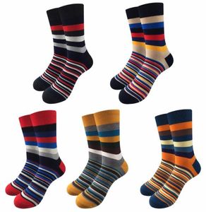 moda elegante meias listradas meias masculinas casuais colorido meias de algodão Men Brand feliz por homens harajuku sox 5pairs5996049