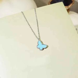 2024 S925 silver Charm stud earring pedant necklace with blue turquoise stone bracelet for women wedding jewelry gift have box Stamp q3