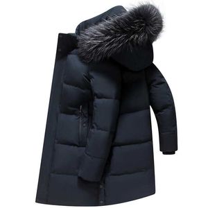 Herrarna ner parkas jacka herrar lång uppblåsbar vinter anka ner parker kappa paddling kalla fjädrar q240525