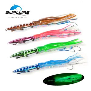 Super Lure Metal Head Octopus Skirt Fishing Jigging Lure 60g100g150g200g Artifial Bait pesca Fishing Lure Hard Bait With Hooks 240521