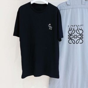 남자 티셔츠 틈새 트렌디 브랜드 가슴 편지 자수 인쇄 세련된 단순한 느슨한 짧은 슬리브 티셔츠