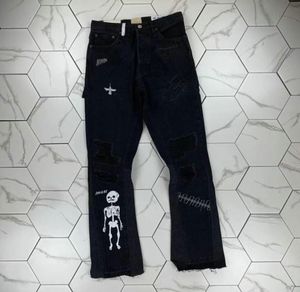 HM889 Mens jeans black cargo pants Designer Jeans skinny stickers light wash ripped motorcycle rock revival joggers true religions8879962