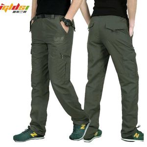 Herrenhosen Herren Frachthosen Sommer wasserdichte und atmungsaktive Herren Lange Hosen Jogger Militärtasche Casual Hosen Plus Größe 4xl Q240525