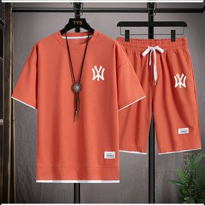 mens tracksuit set summer tracksuit man shorts mens beach tracksuits short sleeved suit