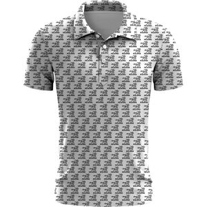 Koszulka golfowa męska koszulka Polo Turndown 3D TEES TEES STREETWEAR KRÓTKO SLETONDOWN Modna odzież Casual Bluzka Top 240517