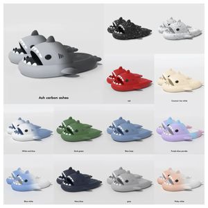 New Luxury Slippers Summer 2024 Designer Shark Sliders Men Women Slides black Memory Foam Sandals Soft Thick Cushion Slipper Cloud Indoor Outdoor