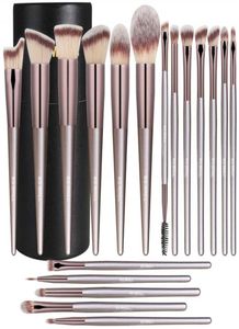 BSMALL makeup brush set 18 pieces of advanced synthetic foundation powder concealer eye shadow blush makeup brush champagne gold 8415052