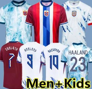 22 23 24サッカージャージHaaland 2023 2024 Noruega Odegaard Berge King Camisetas de Futbolナショナルチームのサッカーユニフォーム