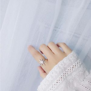 Charm Star Ring 925 Sterling silver Engagement Wedding Band Rings for Women Bridal Promise Party Jewelry Gift Ckkdu