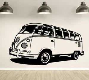 Путешествие туристов Van Vinyl Wall Stall Studer Travel Bus Стиль стена наклеивание съемный турнир для туристов на стенах настенный плакат Авто автомобиль фрески AZ305 201025145