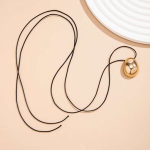 exaggerated geometric Wind egg face choker women s versatile drawstring necklace with sweet and cool design sense collar jewelry veratile drawtring weet deign ene