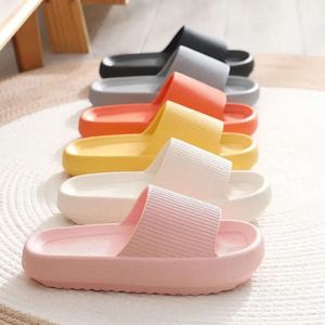 Tjocka eva kvinnor 286 botten anti-halk badrum tofflor unisex hembad glider skor sommar sandaler plattform män flip 233