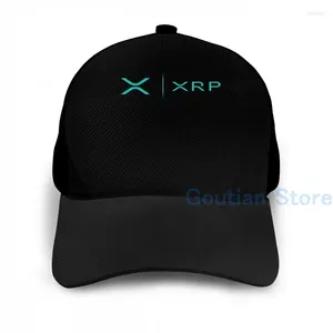 Ballkappen Mode XRP Ripple Minty Teal Logo Seite von Basketballkappe Männer Frauen Grafikdruck Schwarz Unisex Erwachsener Hut