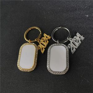 Sublimado em branco 2024 Keychain Tecloring Transferência de calor Impressão em branco Material DIY 20 peças/lote 240521