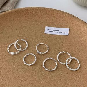 sterling silver Korean plain ring for women with non fading niche Instagram style design high end and versatile opening adjustment