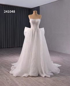 Luxury Sleeveless Ball Gown Wedding Dresses Sequin Beaded SM241048