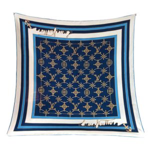 Cordage Square 90 Silk وشاح مصمم مرساة عنصر وشاح شال شال نمط لفائف نمط الرأس الموضة جميع Match Women و Dickf M 79751