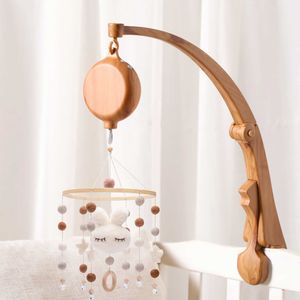 Мобильные телефоны# DIY CRIB Bell Cracket Toy Имитирование деревянной зерновой кроватки для украшения игрушки вращающаяся музыкальная коробка вилка рукавого кронштейна Q240525