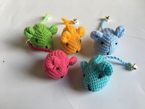 Mouse di lana giocattolo gatto da compagnia per giocare con cat camp a tre colori 30pcs/lotto drop drop giocattoli forniture per la casa giardino