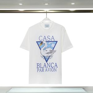 Summer Hip Hop Uk Drill style printed T-shirt men and women street casual cotton Casab1anca Short sleeve T-shirt 240523