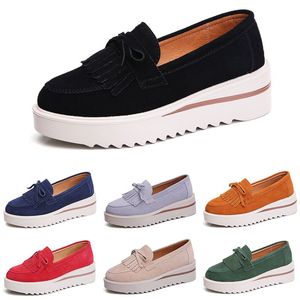 Style5 Gai Kadınlar Sıradan Ayakkabı Platformu Sneaker Siyah Kahverengi Bej Kırmızı Yeşil Donanma Mor Fildişi Kadın Moda Eğitmenleri Spor Ayakları Açık Mekan Jogging Walking